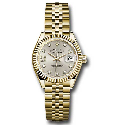 Rolex Datejust Lady 28 Yellow Gold - Fluted Bezel - Jubilee Bracelet