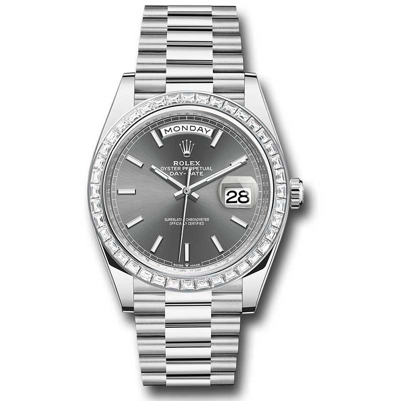Rolex Day-Date 40 Platinum - Diamond Bezel