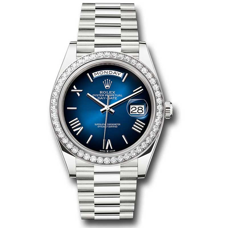 Rolex Day-Date 40 White Gold - Diamond Bezel