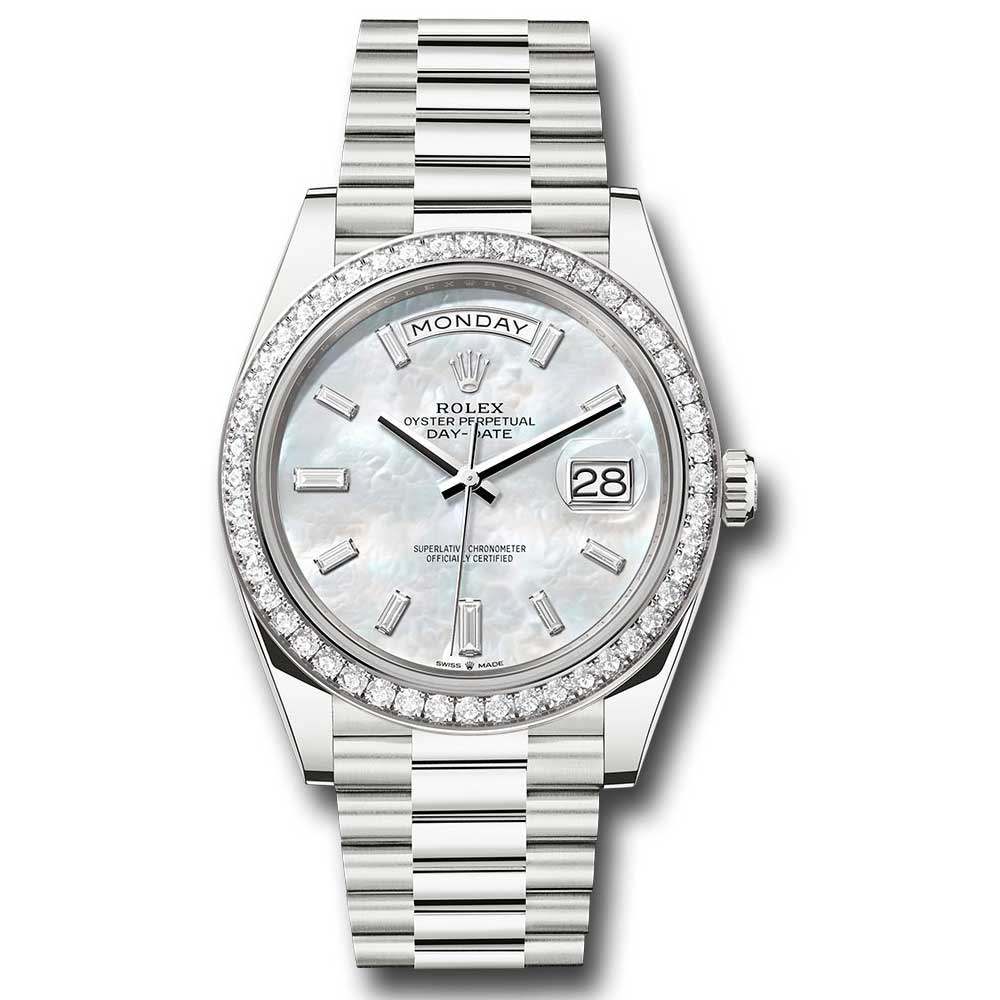 Rolex Day-Date 40 White Gold - Diamond Bezel