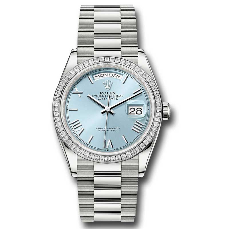 Rolex Day-Date President Platinum - Diamond Bezel - President