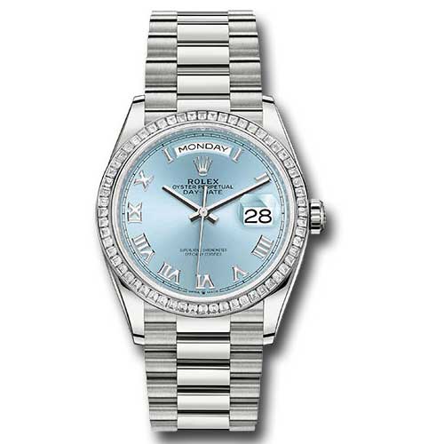 Rolex Day-Date President Platinum - Diamond Bezel - President