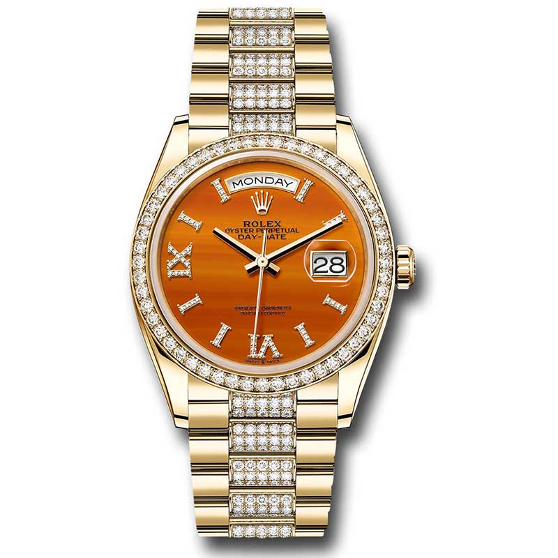 Rolex Day-Date President Yellow Gold - 52 Dia Bezel - Diamond President
