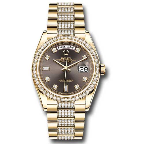 Rolex Day-Date President Yellow Gold - 52 Dia Bezel - Diamond President