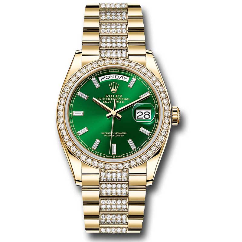 Rolex Day-Date President Yellow Gold - 52 Dia Bezel - Diamond President