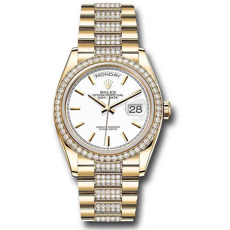 Rolex Day-Date President Yellow Gold - 52 Dia Bezel - Diamond President