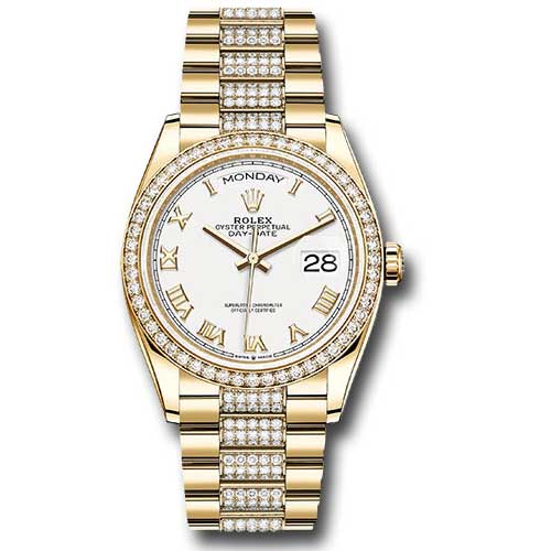 Rolex Day-Date President Yellow Gold - 52 Dia Bezel - Diamond President