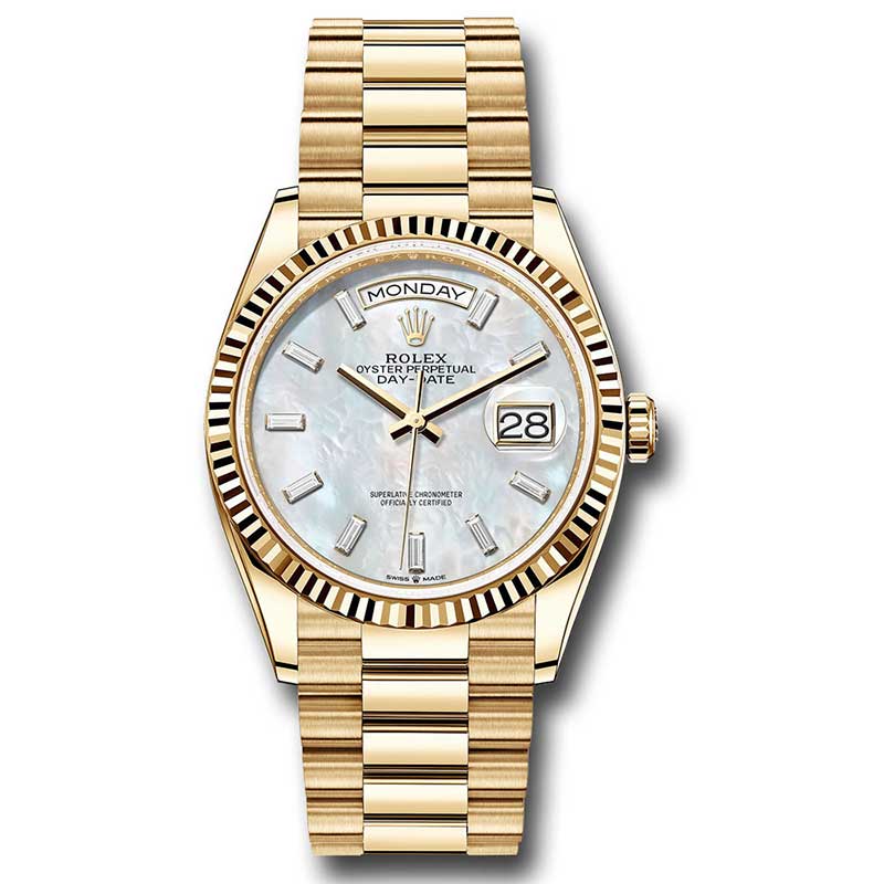 Rolex Day-Date President Yellow Gold - Fluted Bezel - President