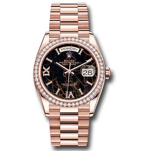 Rolex Everose Gold - 52 Diamond Bezel - President