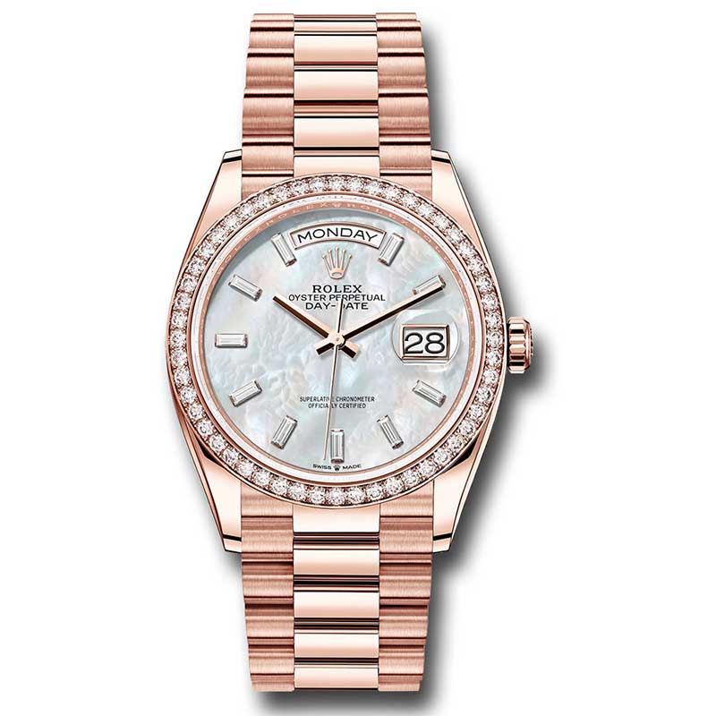 Rolex Everose Gold - 52 Diamond Bezel - President