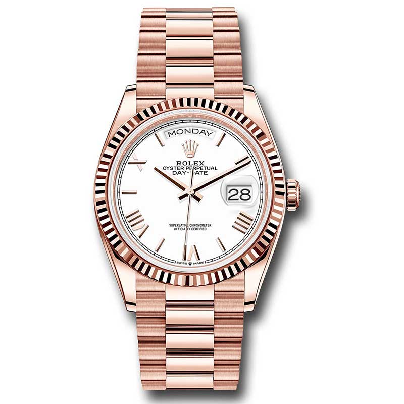Rolex Everose Gold - Fluted Bezel - President