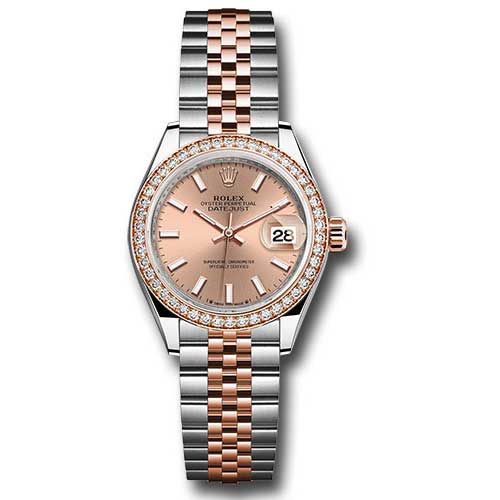 Rolex Lady Datejust 28 - Stainless Steel & Rose Gold - Diamond Bezel - Jubilee