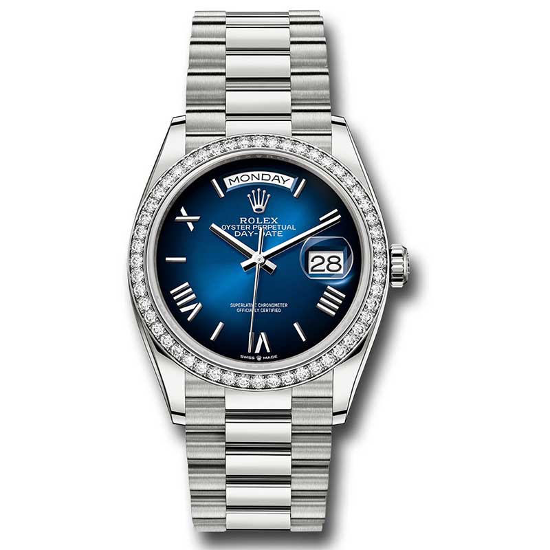 Rolex Platinum - 52 Diamond Bezel - President