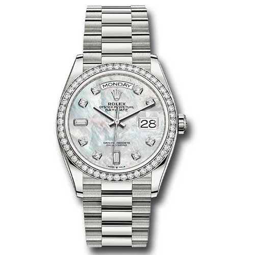 Rolex Platinum - 52 Diamond Bezel - President
