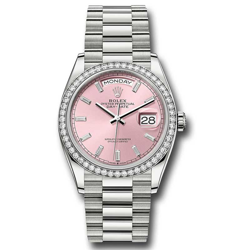 Rolex Platinum - 52 Diamond Bezel - President