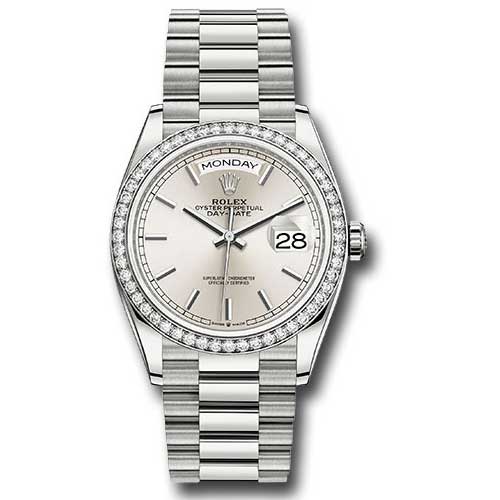 Rolex Platinum - 52 Diamond Bezel - President
