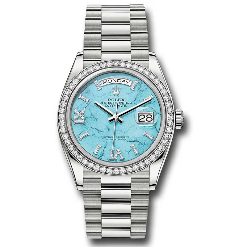 Rolex Platinum - 52 Diamond Bezel - President