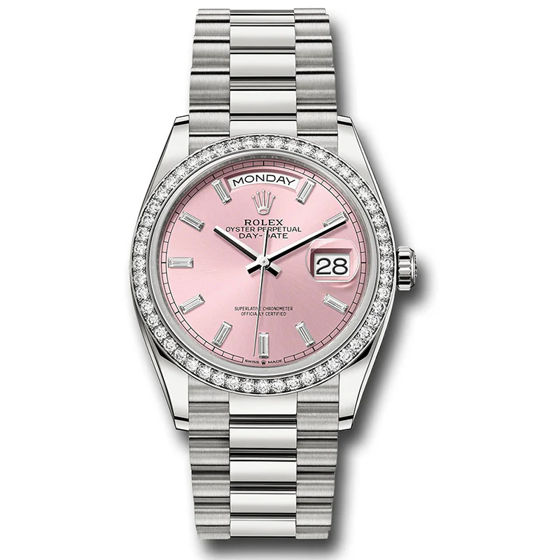Rolex Platinum - 52 Diamond Bezel - President
