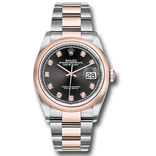 Rolex Datejust 36mm - Steel and Rose Gold - Domed Bezel - Oyster