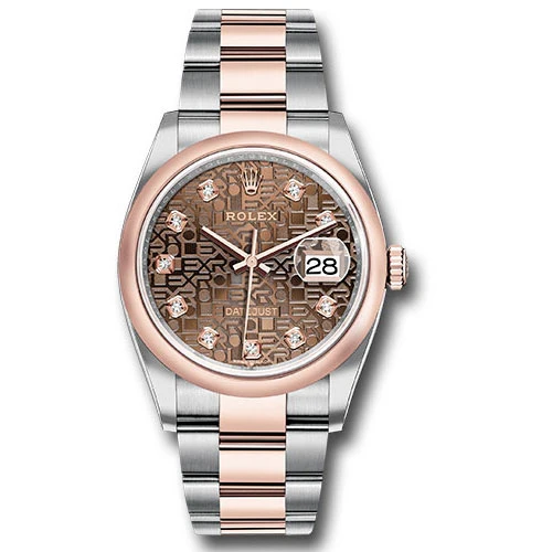 Rolex Datejust 36mm - Steel and Rose Gold - Domed Bezel - Oyster