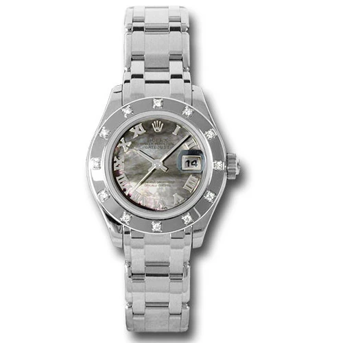 Rolex Watches - Datejust Pearlmaster Lady White Gold - 12 Diamond Bezel