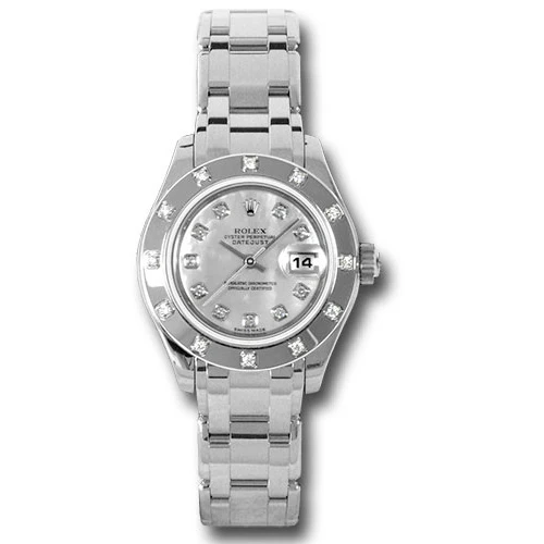 Rolex Watches - Datejust Pearlmaster Lady White Gold - 12 Diamond Bezel