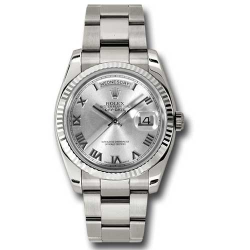 Rolex White Gold - Fluted Bezel - Oyster