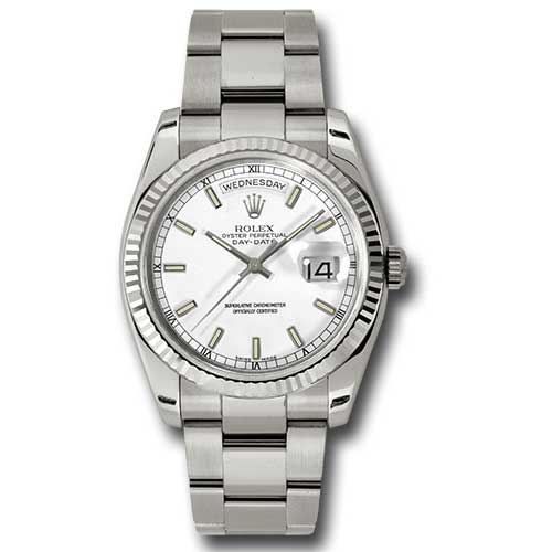 Rolex White Gold - Fluted Bezel - Oyster
