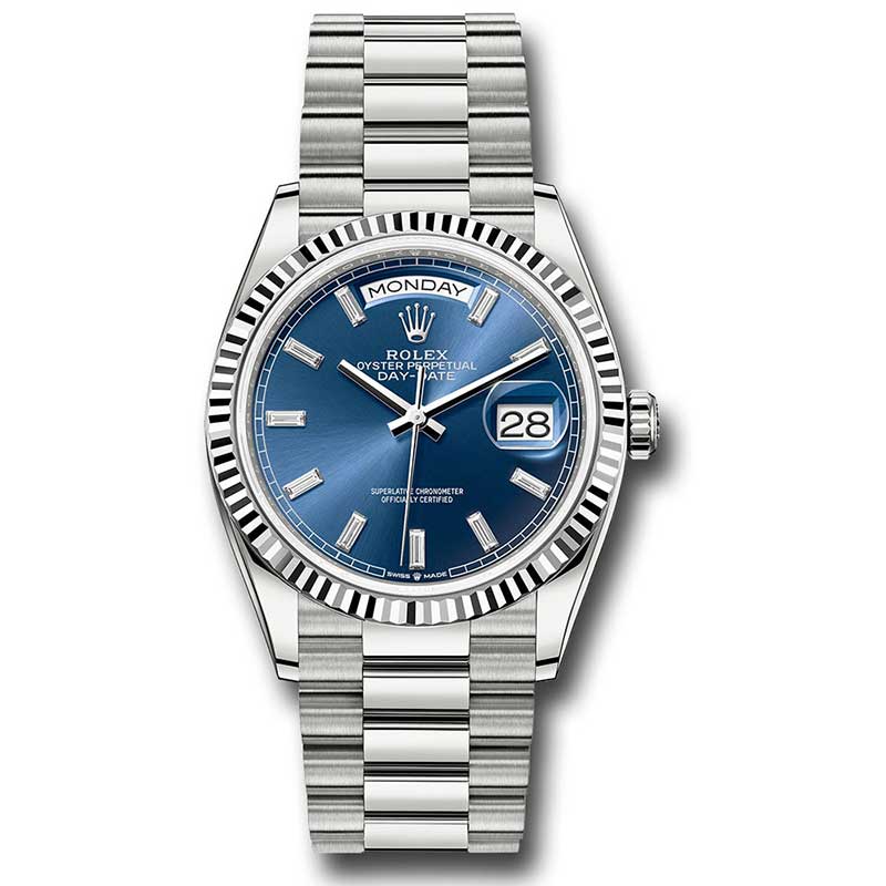 Rolex White Gold - Fluted Bezel - President