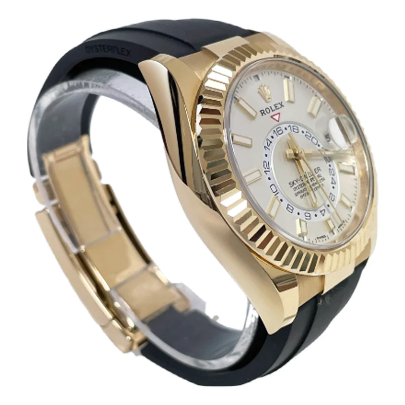 Rolex Yellow Gold Sky-Dweller - White Index Dial - Oysterflex Bracelet - Image 3